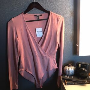 Knit Bodysuit in Dusty Pink